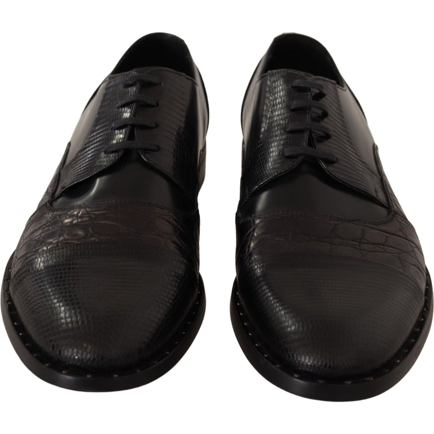Dolce & Gabbana Elegant Black Derby Oxford Wingtips black-leather-exotic-skins-formal-shoes IMG_5308-bef7ffc2-c47.jpg