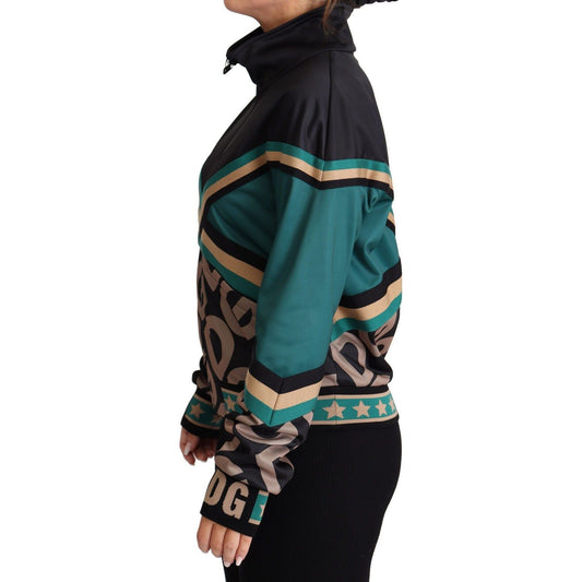 Dolce & Gabbana Chic Multicolor Track Jacket with Logo Mania Coats & Jackets multicolor-dg-logo-mania-track-bomber-jacket
