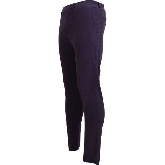 BENCIVENGA Elegant Purple Cotton Trousers purple-pure-cotton-tapered-mens-pants IMG_5473-scaled-5ebcc8ef-a2a.jpg