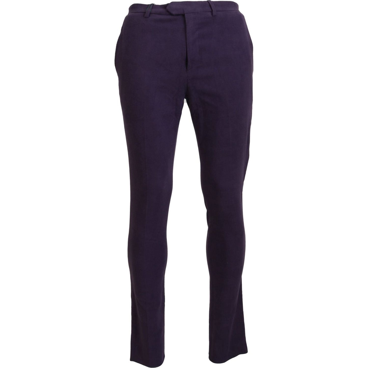 BENCIVENGA Elegant Purple Cotton Trousers purple-pure-cotton-tapered-mens-pants IMG_5474-scaled-fbf9b273-e48.jpg