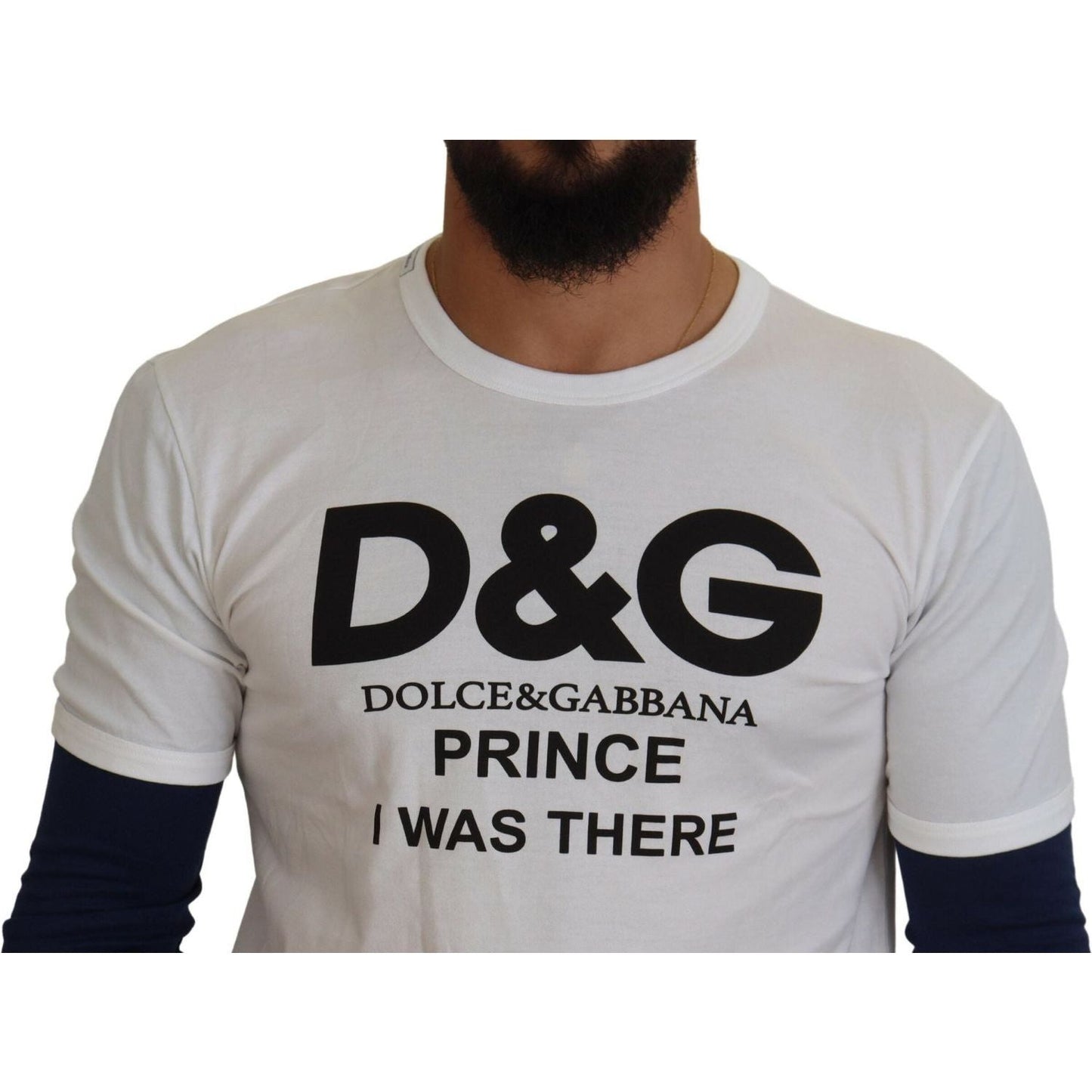Dolce & Gabbana Elegant White Cotton Pullover Sweater white-dg-prince-crew-neck-pullover-sweater