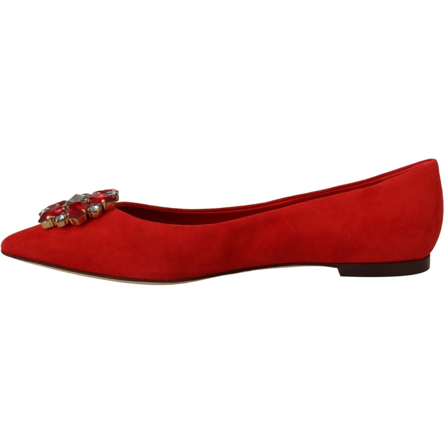 Dolce & Gabbana Crystal Embellished Red Suede Flats red-suede-crystals-loafers-flats-shoes-1 IMG_5649-scaled-40080405-9a0.jpg