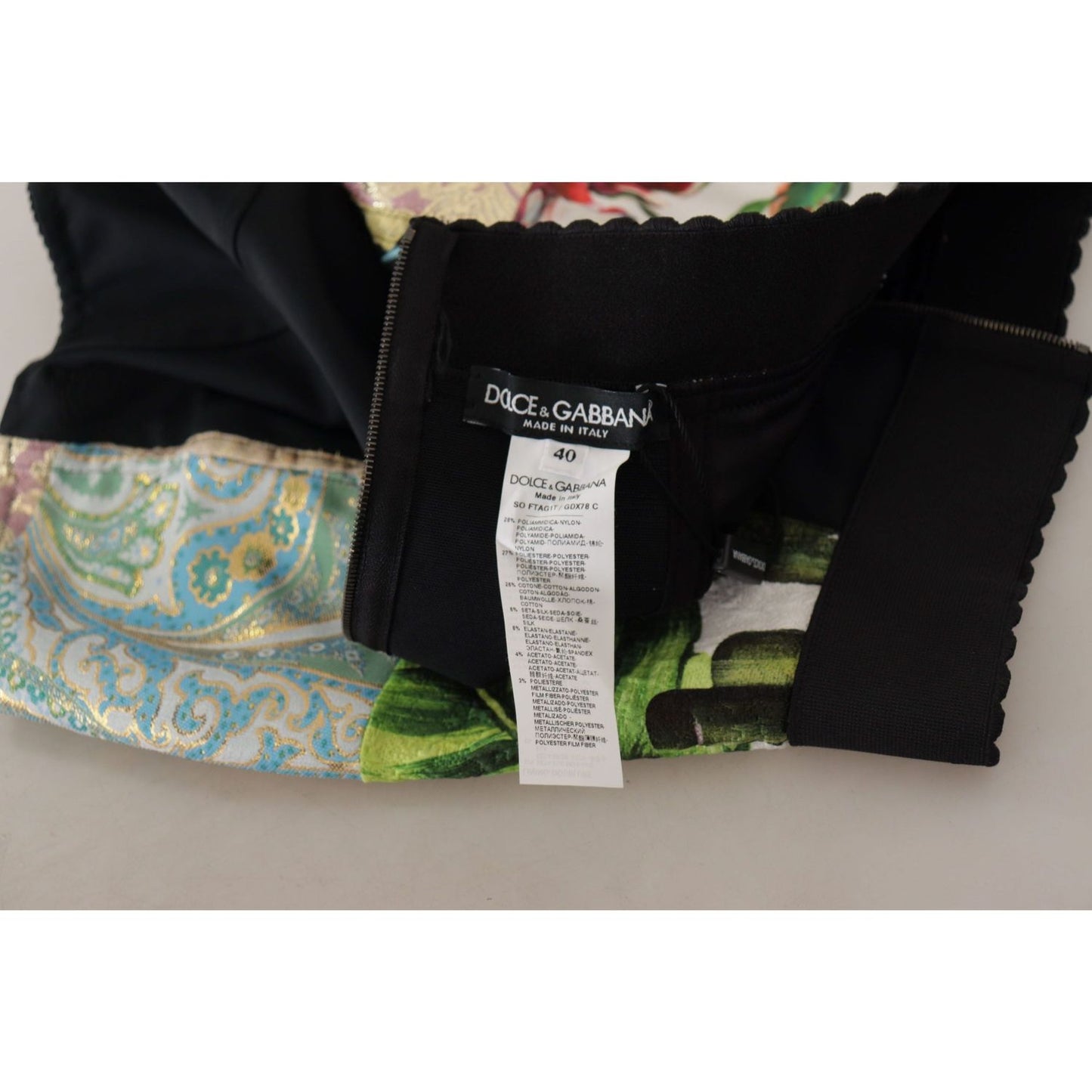 Dolce & Gabbana Multicolor Patchwork High Waist Hot Pants multicolor-patchwork-jacquard-nylon-shorts