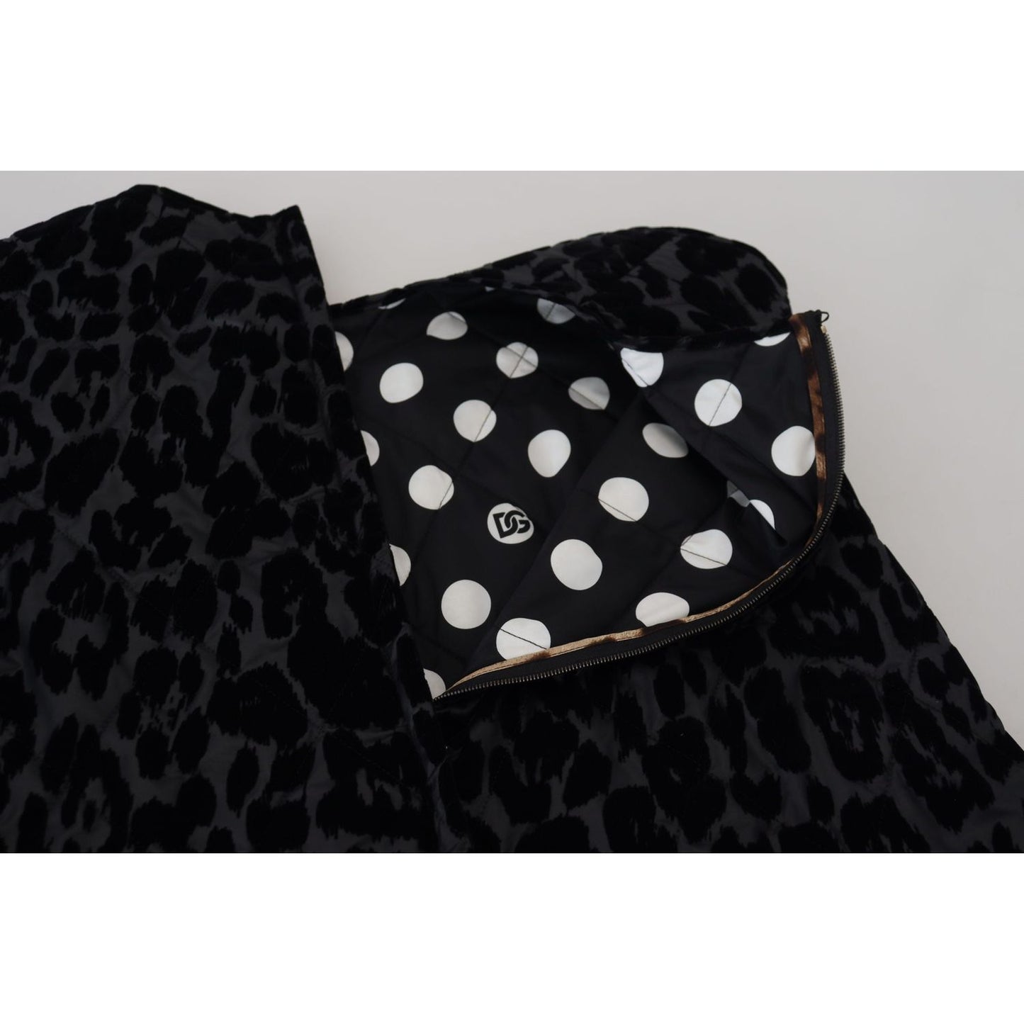 Dolce & Gabbana Elegant Leopard Pattern Mini Shift Dress black-leopard-shift-mini-polyester-dress