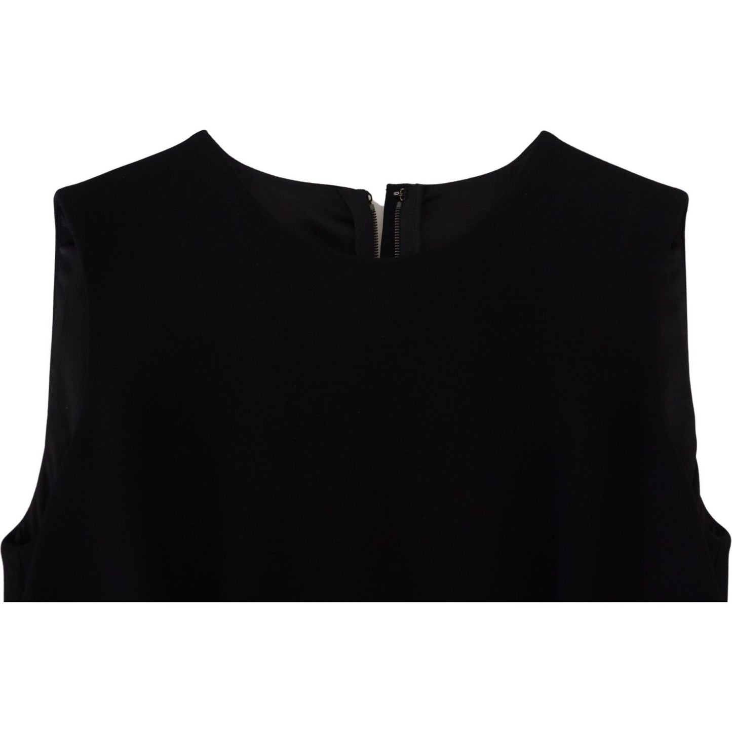 Dolce & Gabbana Elegant Fit and Flare Black Sheath Dress WOMAN DRESSES black-dress-sheath-flare-viscose-dress