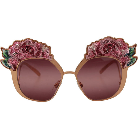 Dolce & Gabbana Chic Rose Sequin Embroidered Sunglasses pink-gold-rose-sequin-embroidery-dg2202-sunglasses IMG_5687-1-scaled-de656b23-c10.jpg