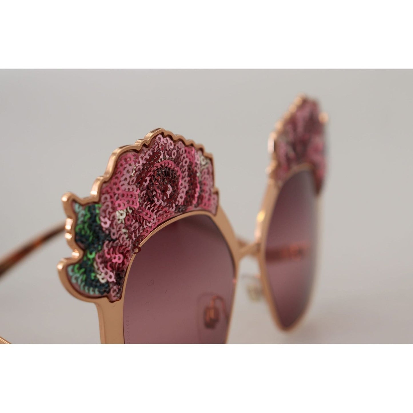 Dolce & Gabbana Chic Rose Sequin Embroidered Sunglasses pink-gold-rose-sequin-embroidery-dg2202-sunglasses IMG_5697-scaled-4459fc7d-ad2.jpg