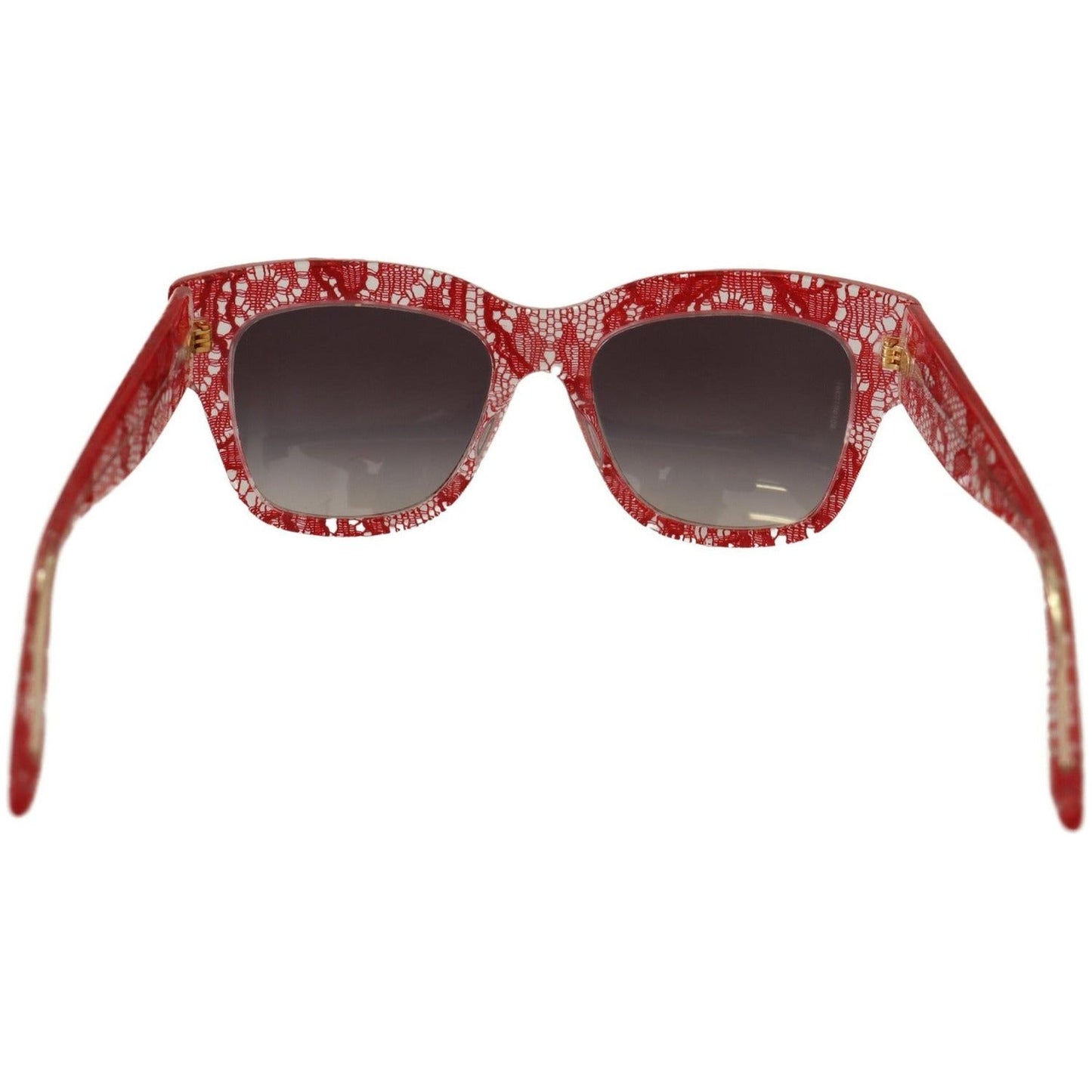 Dolce & Gabbana Sicilian Lace-Inspired Red Sunglasses red-lace-acetate-rectangle-shades-sunglasses-1