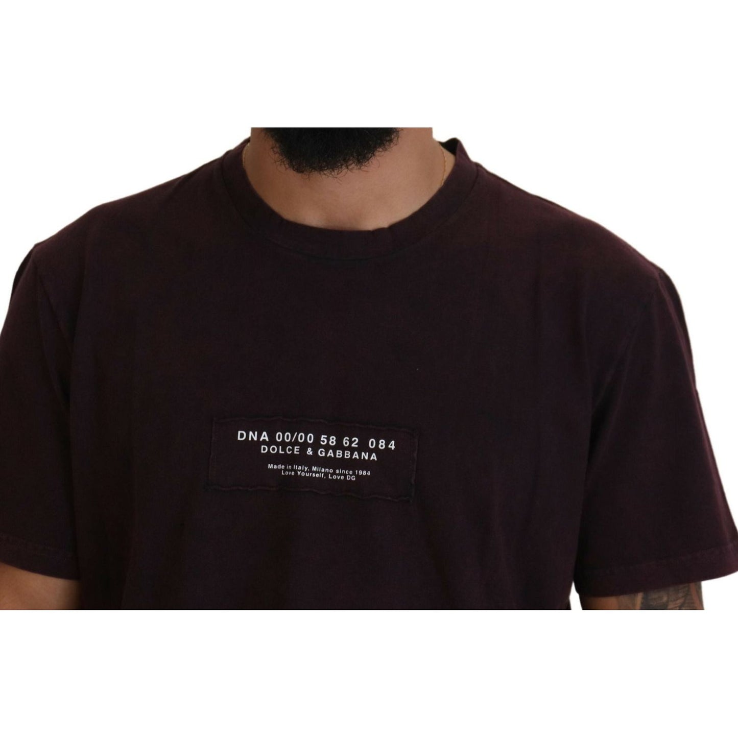 Dolce & Gabbana Bordeaux Crewneck Short Sleeve  T-shirt bordeaux-crewneck-short-sleeve-t-shirt IMG_5760-scaled-36194985-603.jpg