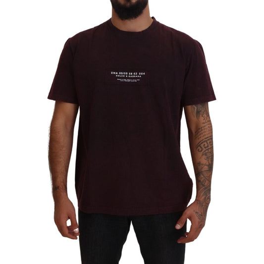 Dolce & Gabbana Bordeaux Crewneck Short Sleeve  T-shirt bordeaux-crewneck-short-sleeve-t-shirt