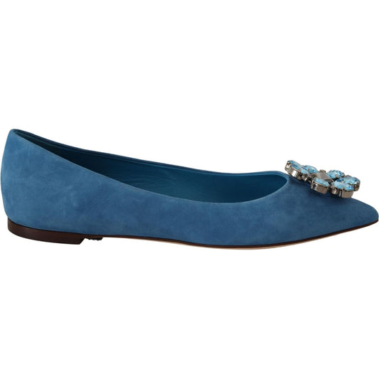 Dolce & Gabbana Elegant Crystal-Embellished Suede Flats blue-suede-crystals-loafers-flats-shoes IMG_5787-scaled-1f660bc0-1f3.jpg