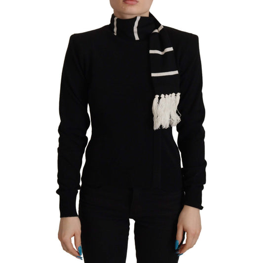Dolce & Gabbana Elegant Black Cashmere Turtleneck Sweater black-cashmere-turtleneck-pullover-sweater-1