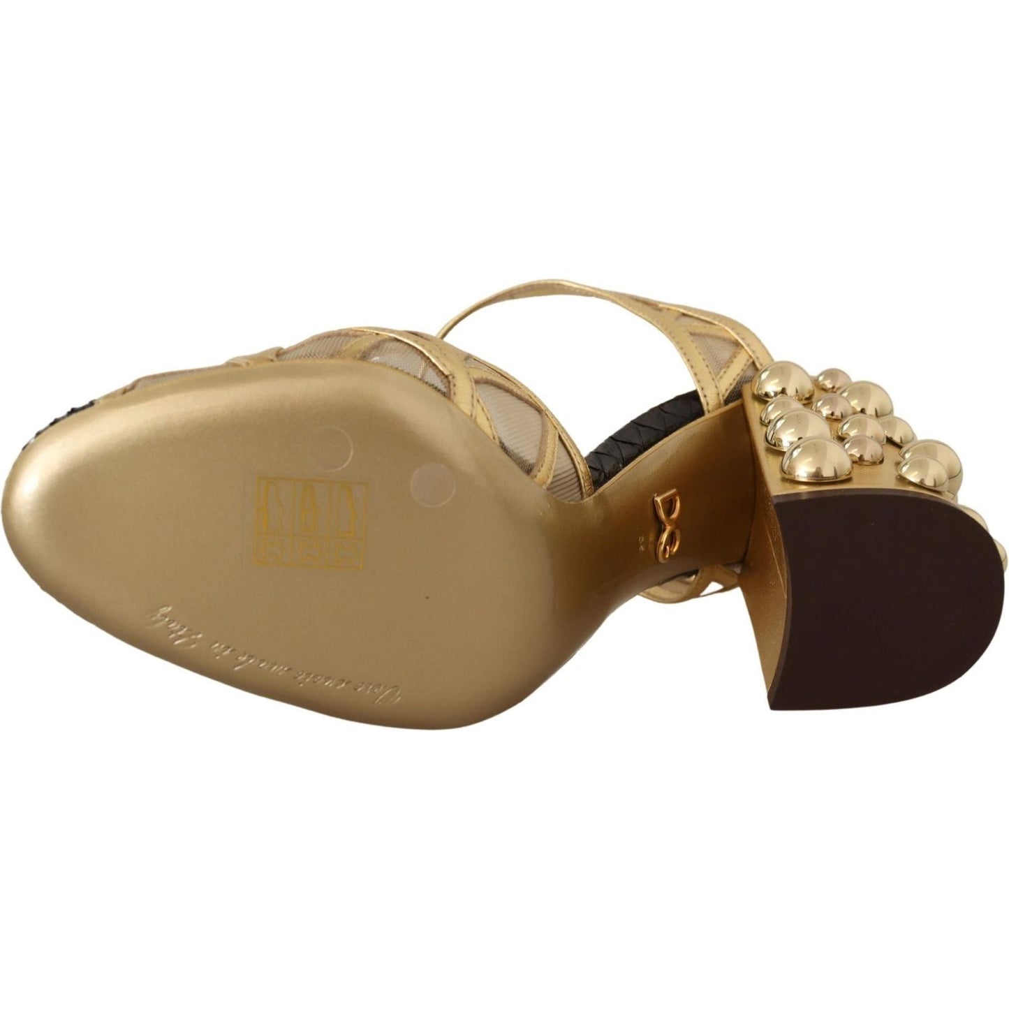 Dolce & Gabbana Elegant Crystal Studded Leather Pumps black-gold-leather-studded-ankle-straps-shoes IMG_5837-scaled-245ff538-c4f.jpg
