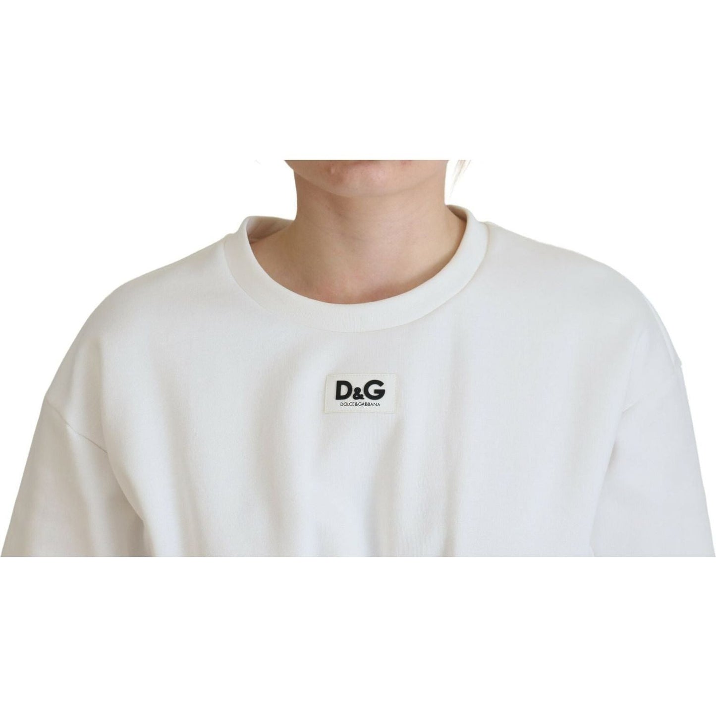 Dolce & Gabbana Elegant Corset Top T-Shirt Blouse white-corset-stretch-cotton-top-t-shirt