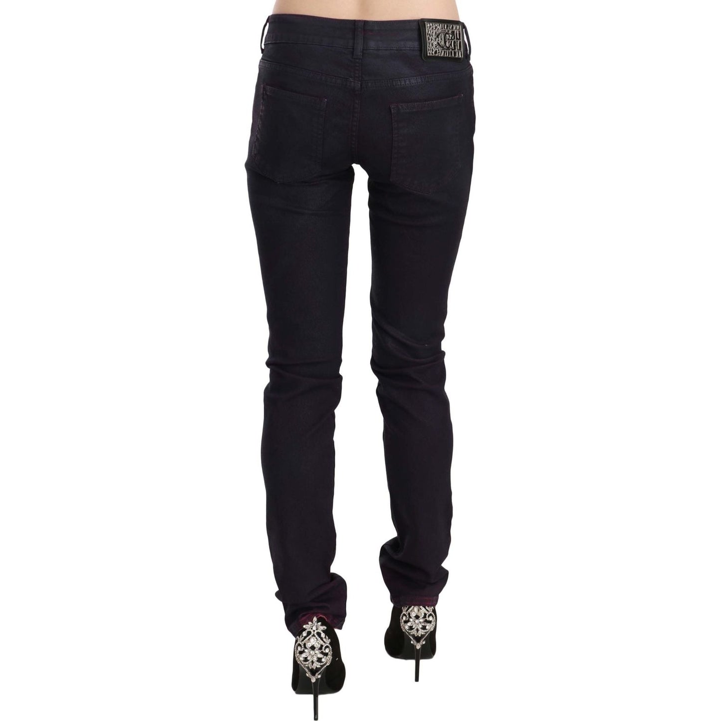 Just Cavalli Chic Black Low Waist Skinny Denim black-cotton-low-waist-skinny-denim-pants Jeans & Pants IMG_5933-scaled-42fee570-9e8.jpg