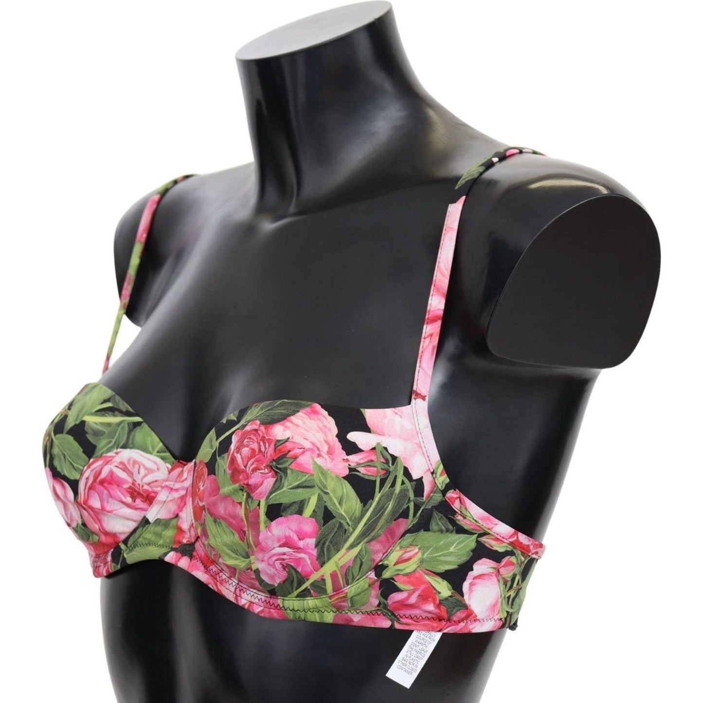 Dolce & Gabbana Elegant Pink Floral Bikini Top pink-floral-print-swimsuit-beachwear-bikini-tops IMG_5938-60879dc4-636.jpg