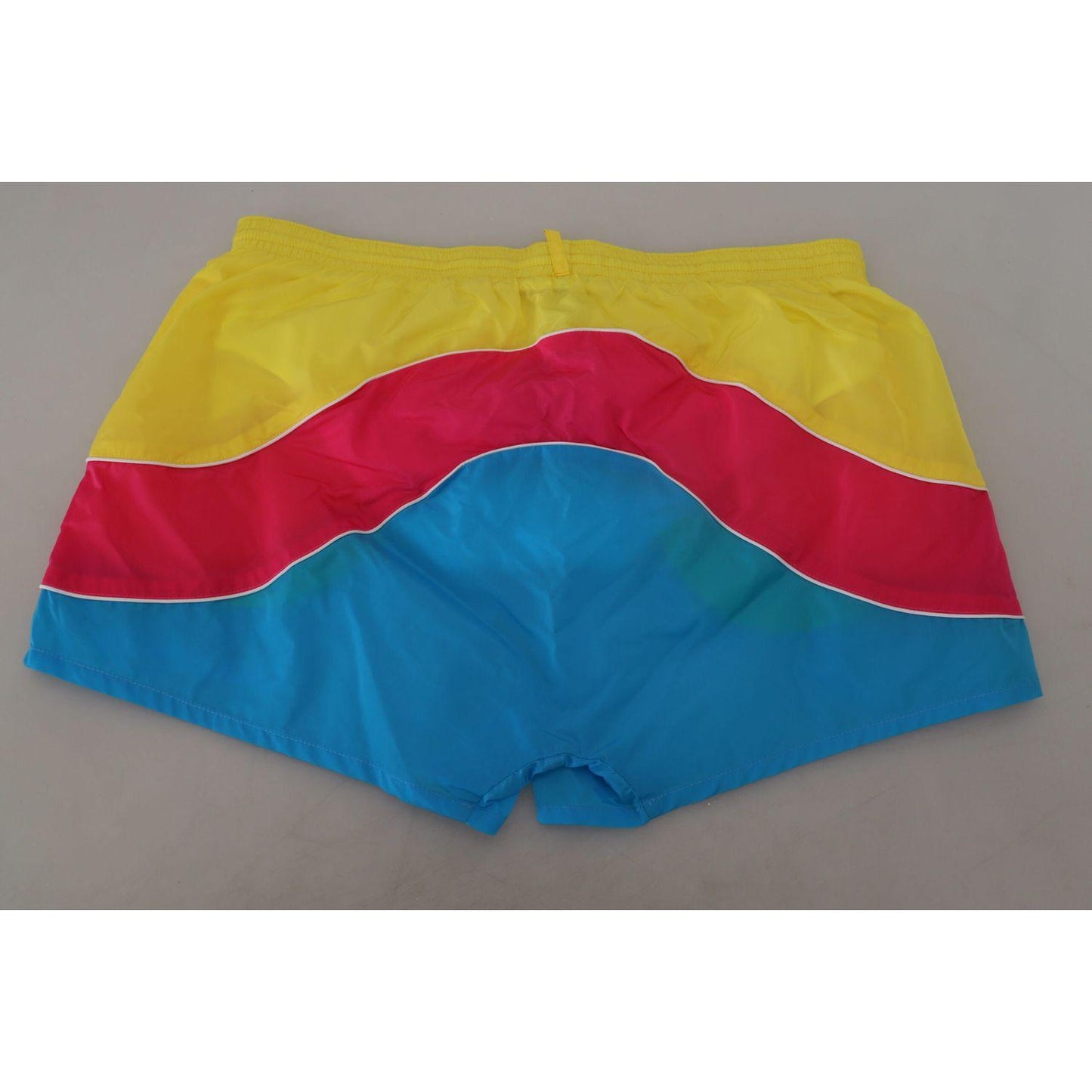 Dsquared² Exclusive Multicolor Swim Shorts Boxer multicolor-logo-print-men-beachwear-shorts-swimwear