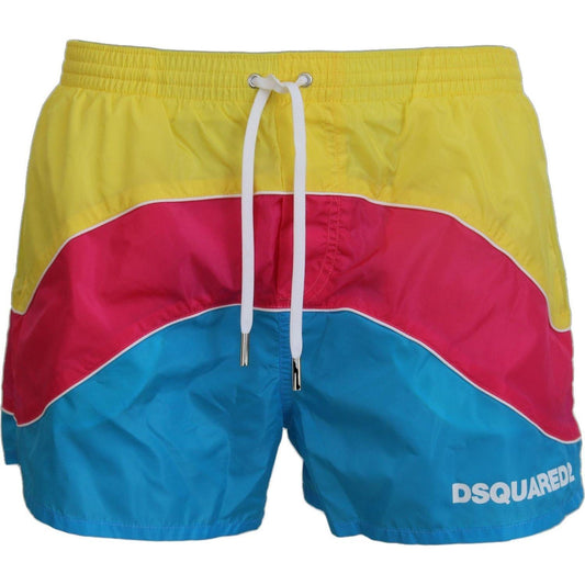 Dsquared² Exclusive Multicolor Swim Shorts Boxer multicolor-logo-print-men-beachwear-shorts-swimwear IMG_5955-11d861b7-008.jpg