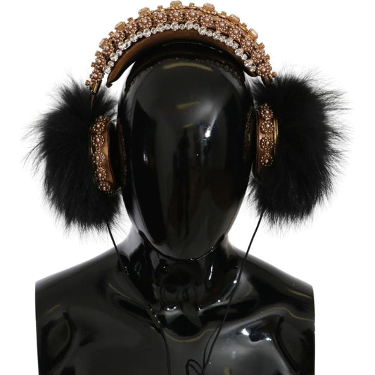 Dolce & GabbanaGold Black Crystal Embellished HeadphonesMcRichard Designer Brands£1479.00