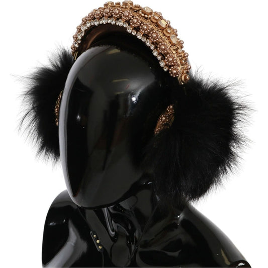 Dolce & GabbanaGold Black Crystal Embellished HeadphonesMcRichard Designer Brands£1479.00