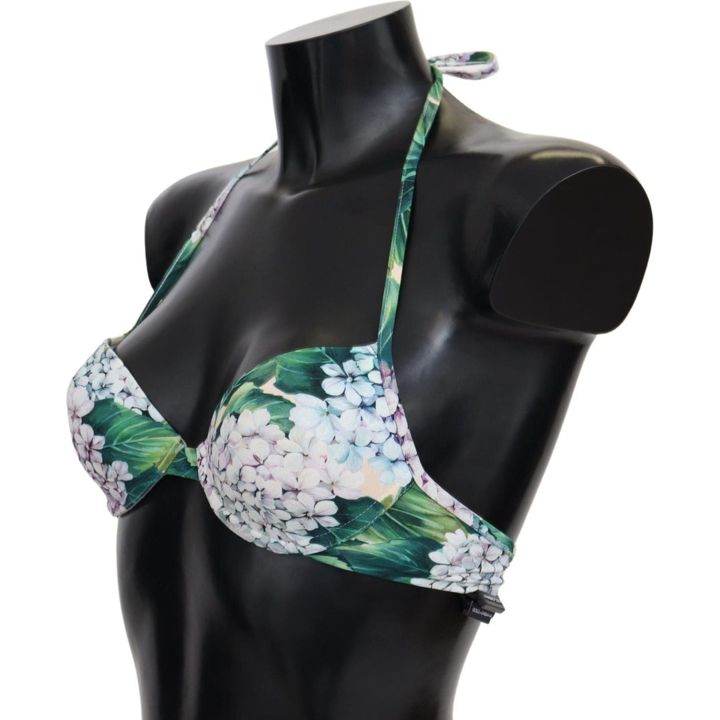 Dolce & Gabbana Chic Floral Bikini Top - Summer Swimwear Delight multicolor-floral-print-beachwear-bikini-tops-1