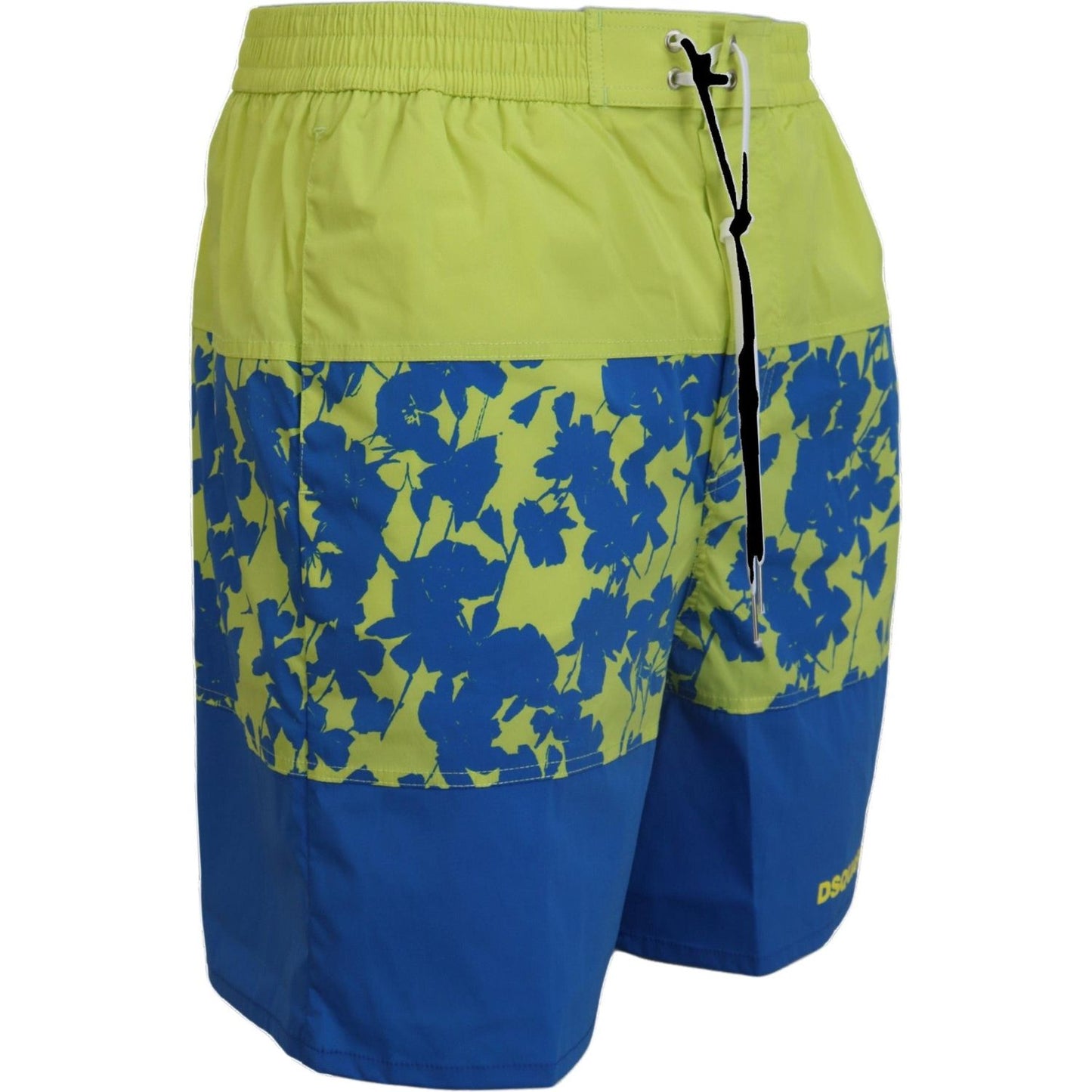 Dsquared² Exquisite Blue Green Swim Shorts Boxer blue-green-logo-print-men-beachwear-shorts-swimwear IMG_6006-10a261c3-431.jpg