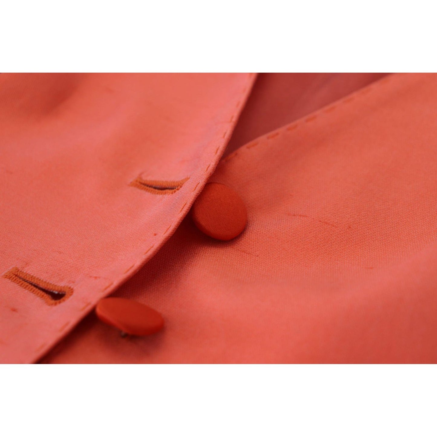 Dolce & Gabbana Elegant Orange Silk Waistcoat orange-sleeveless-waistcoat-cropped-vest-top