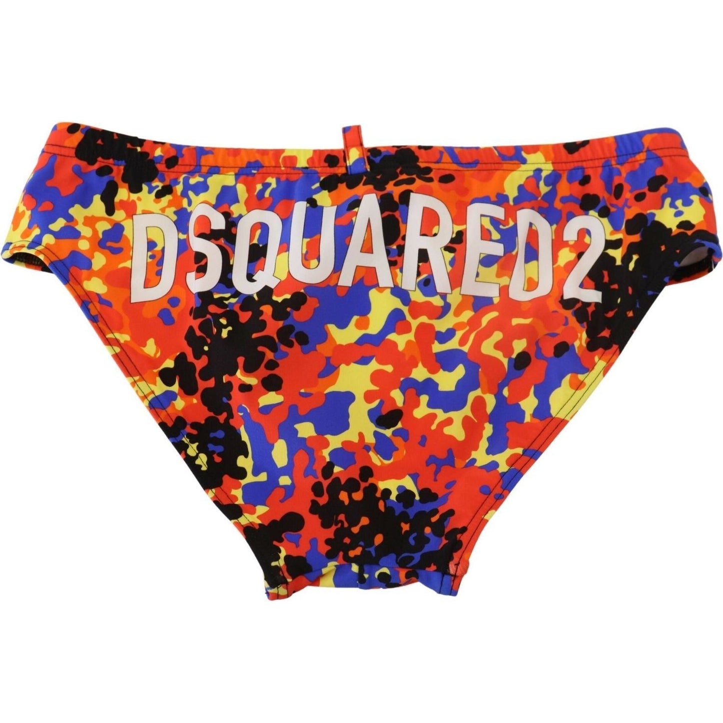 Dsquared² Exclusive Multicolor Swim Trunks multicolor-logo-printed-men-swim-brief-swimwear