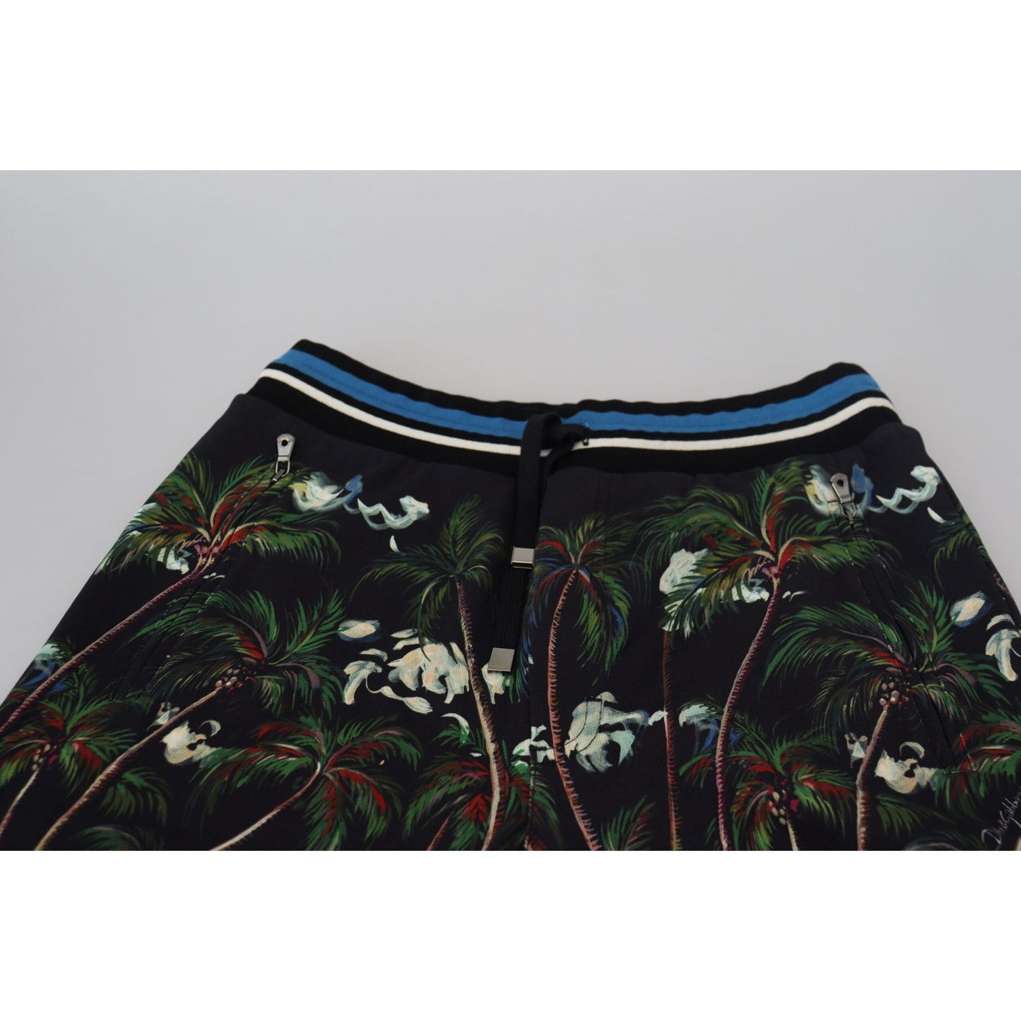 Dolce & Gabbana Volcano Print Casual Knee-Length Shorts black-cotton-volcano-print-casual-shorts