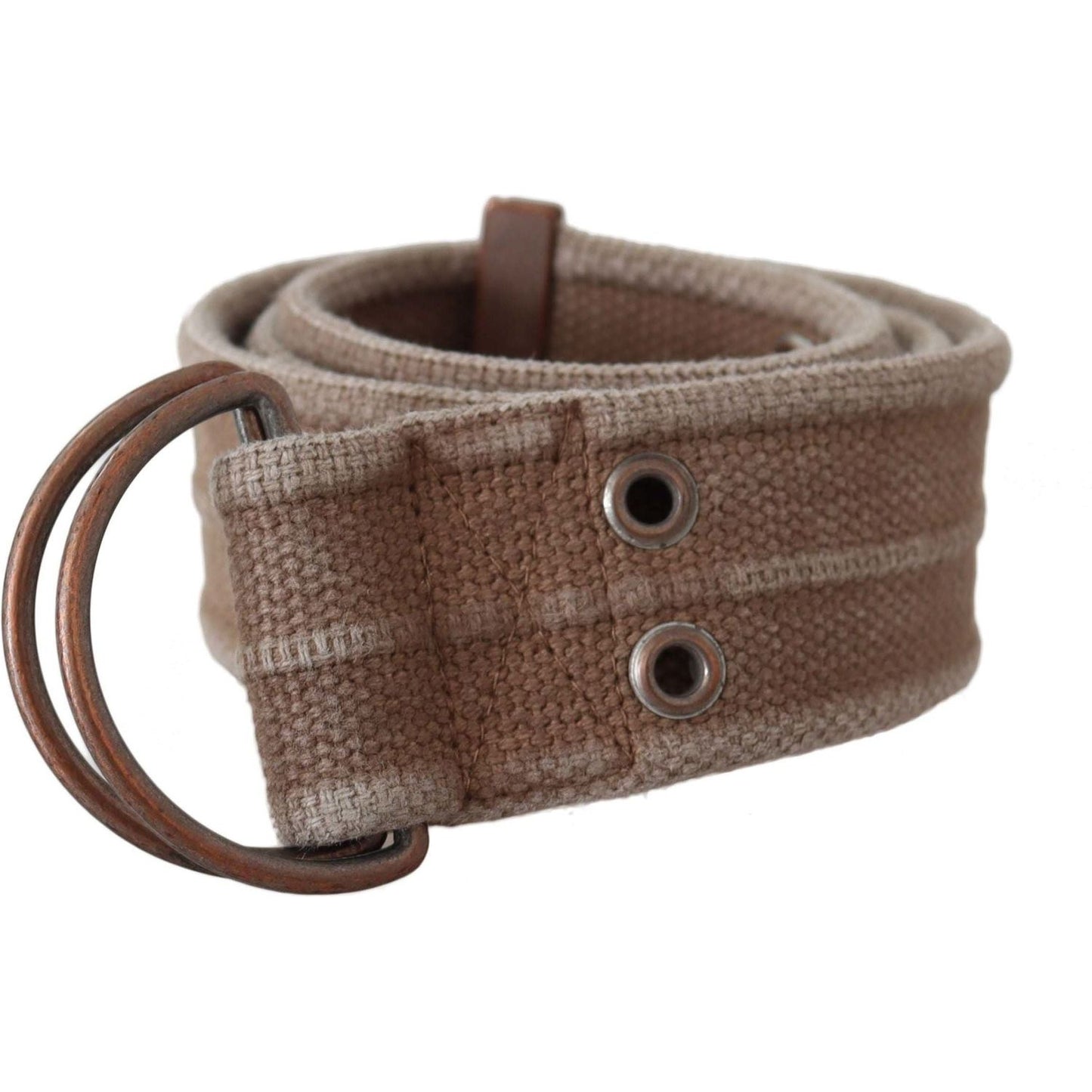 Dolce & Gabbana Chic Beige Leather Adjustable Belt Belt beige-leather-logo-belt-sling-cintura-buckle-belt