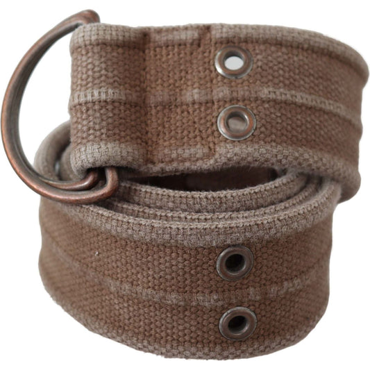Dolce & Gabbana Chic Beige Leather Adjustable Belt Belt beige-leather-logo-belt-sling-cintura-buckle-belt