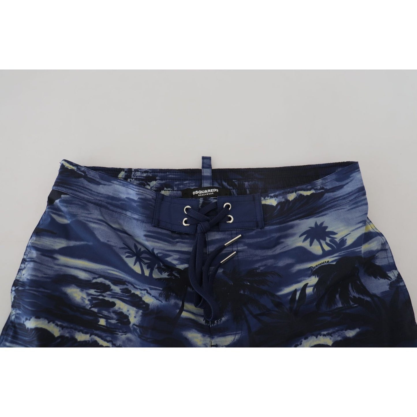 Dsquared² Tropical Wave Design Swim Shorts blue-tropical-wave-design-beachwear-shorts-swimwear IMG_6135-scaled-7123076d-7c8.jpg