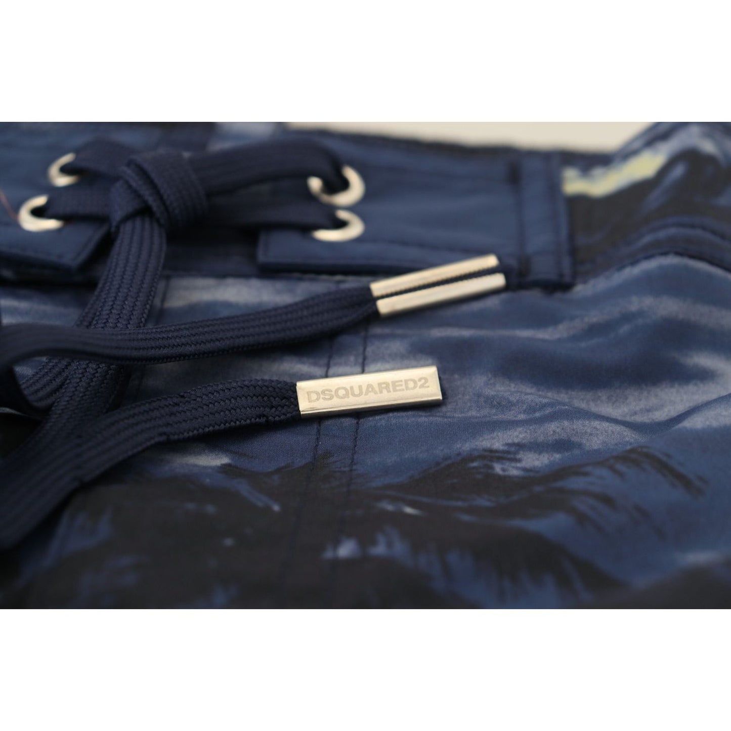 Dsquared² Tropical Wave Design Swim Shorts blue-tropical-wave-design-beachwear-shorts-swimwear