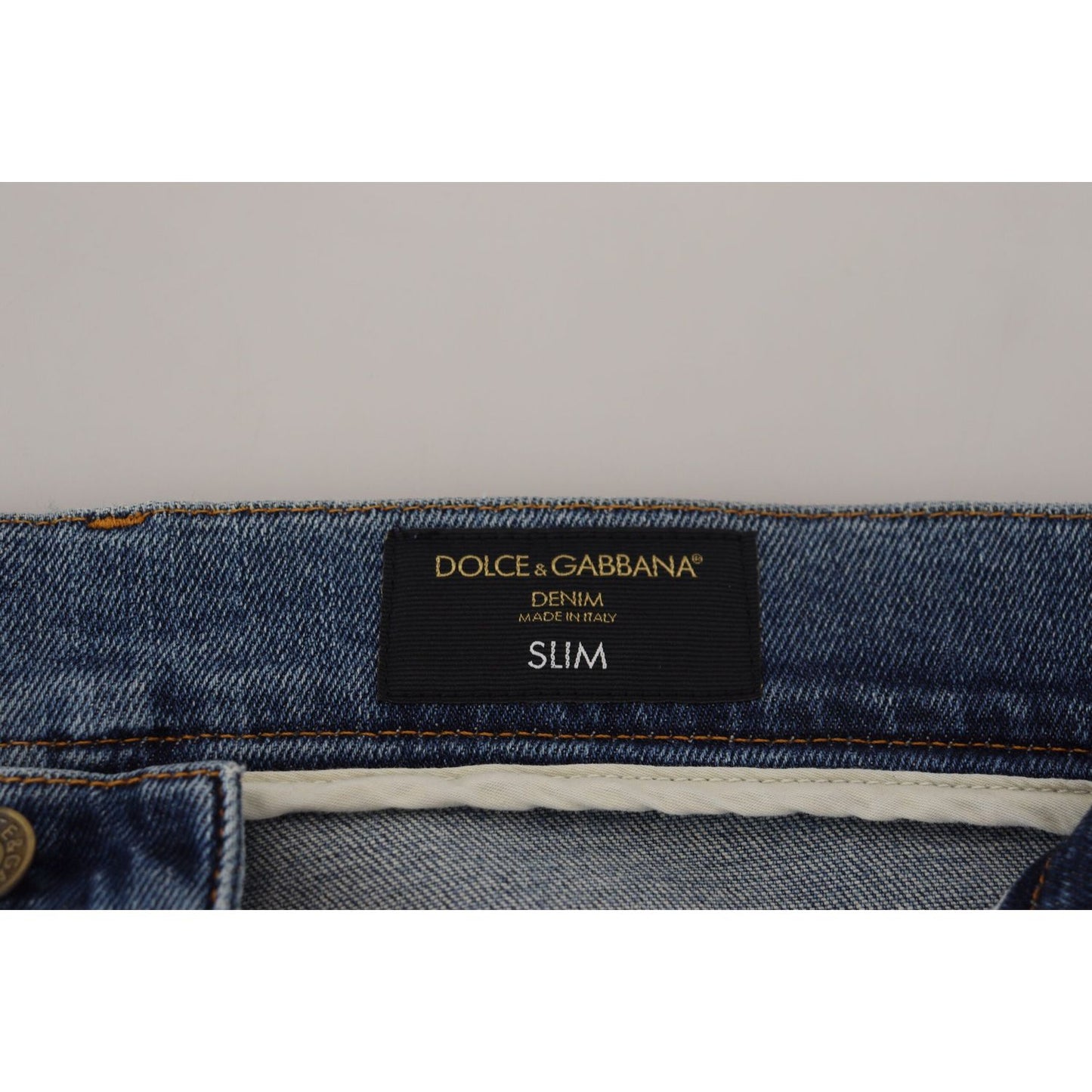 Dolce & Gabbana Chic Slim Fit Italian Denim Jeans blue-slim-fit-tattered-cotton-denim-jeans IMG_6144-scaled-a17a8208-2ed.jpg