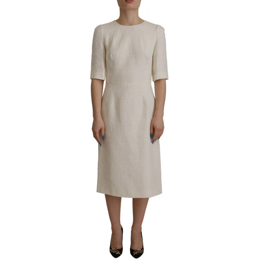 Dolce & GabbanaExquisite Jacquard Midi Dress in WhiteMcRichard Designer Brands£1099.00