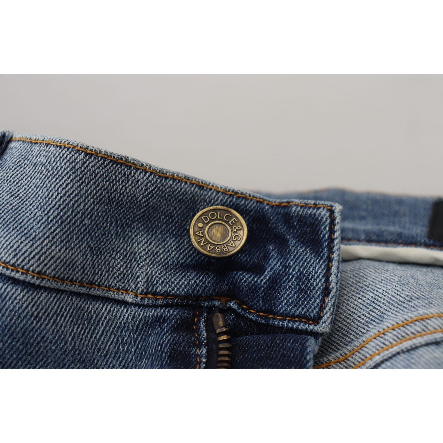 Dolce & Gabbana Chic Slim Fit Italian Denim Jeans blue-slim-fit-tattered-cotton-denim-jeans IMG_6145-scaled-bc8f3f2a-97b.jpg