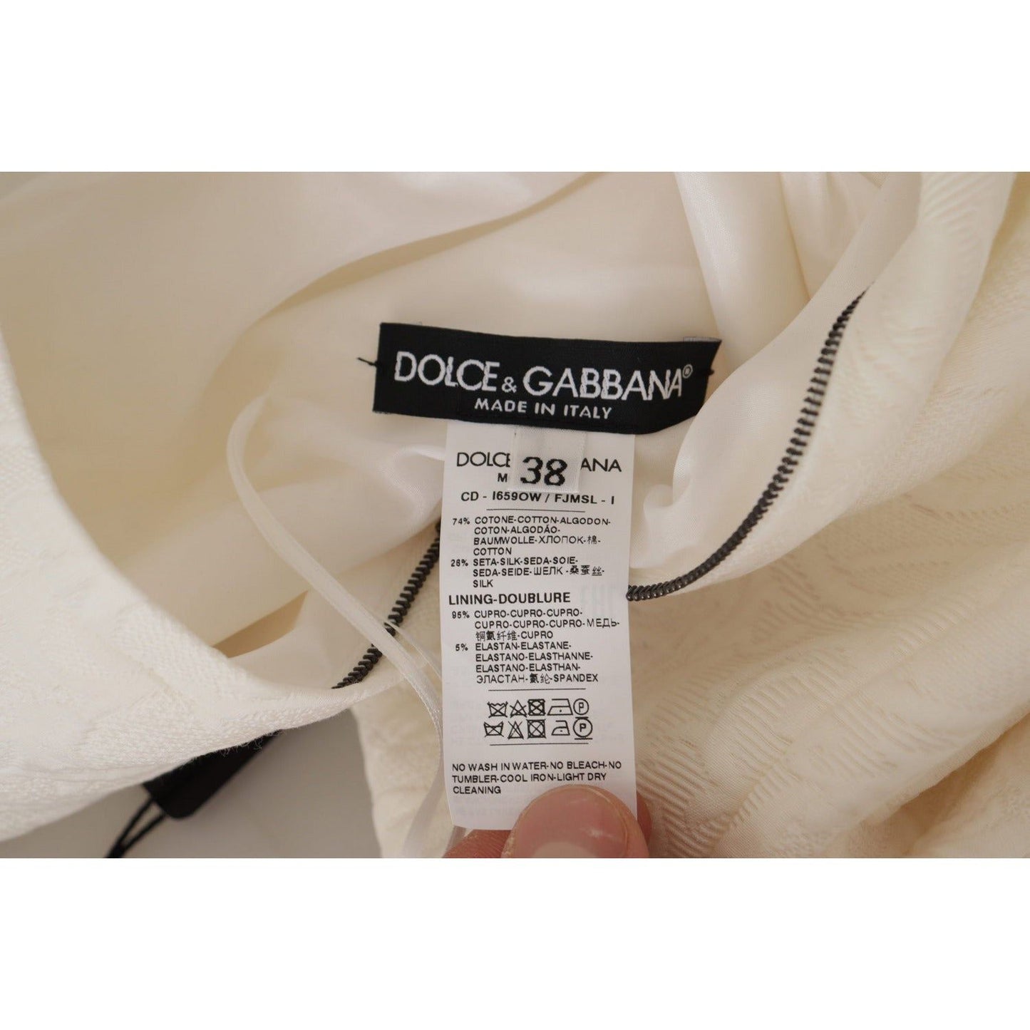 Dolce & Gabbana Exquisite Jacquard Midi Dress in White white-jaquard-midi-floral-sheath-brocade-dress