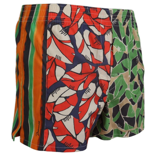Dsquared² Multicolor Floral Men's Swim Shorts multicolor-floral-print-men-beachwear-shorts-swimwear IMG_6159-974b46e7-54d.jpg