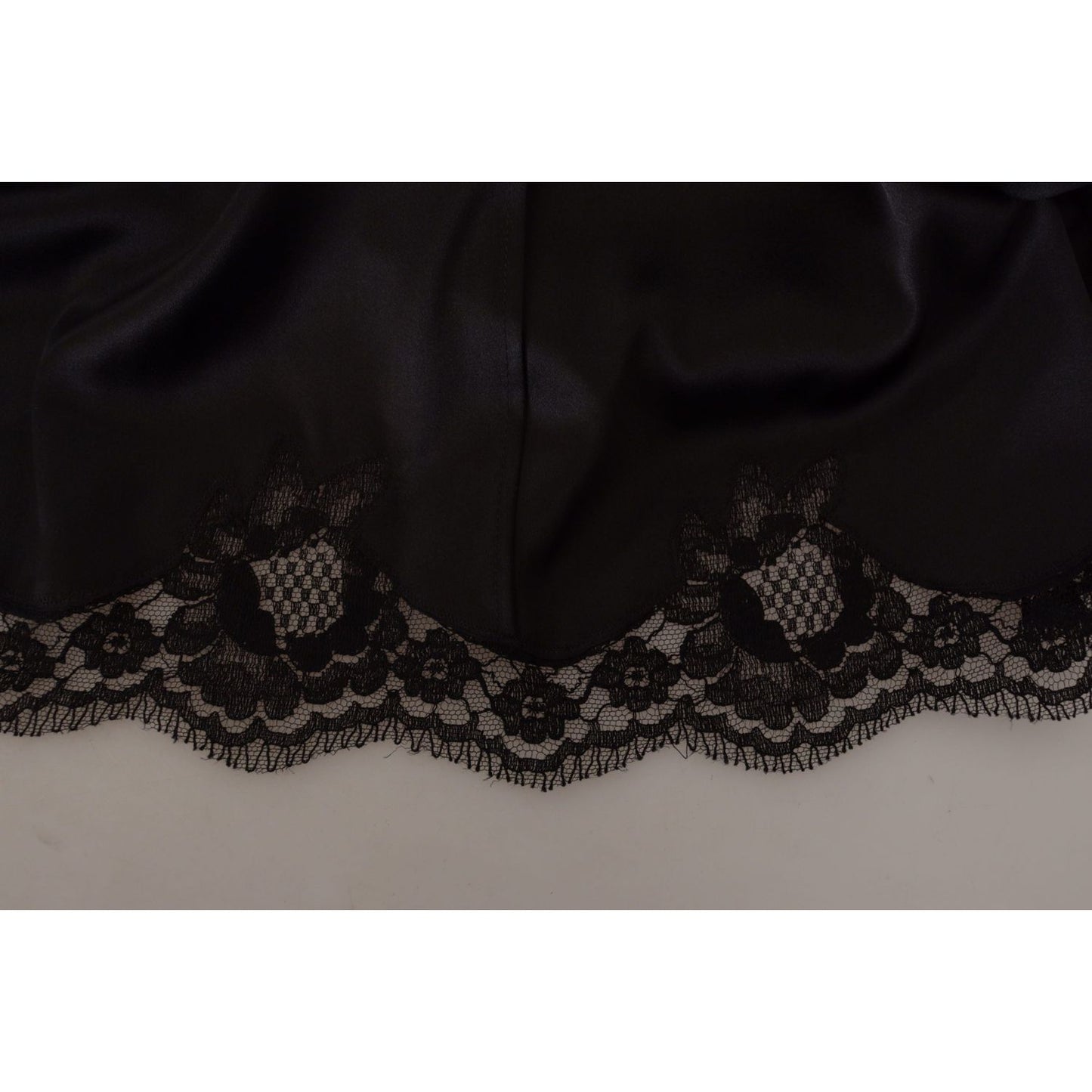 Dolce & GabbanaElegant Black V-Neck A-Line DressMcRichard Designer Brands£899.00