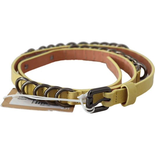 John Galliano Chic Yellow Leather Skinny Belt Belt yellow-leather-luxury-slim-buckle-fancy-belt IMG_6161-scaled-37649b79-935.jpg