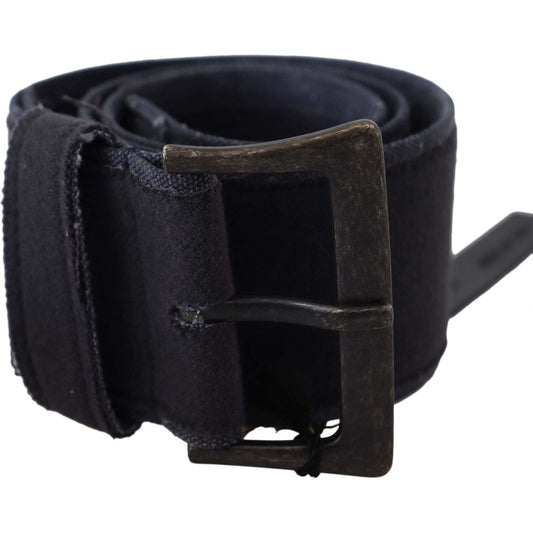 Ermanno Scervino Elegant Black Leather Classic Belt Belt black-leather-wide-buckle-waist-luxury-belt