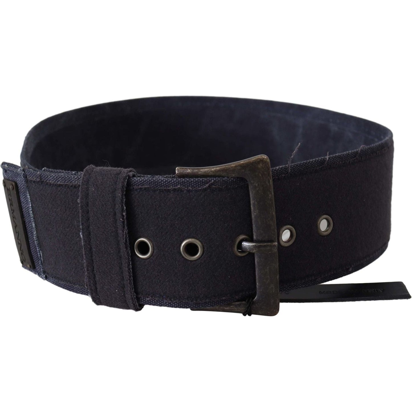 Ermanno Scervino Elegant Black Leather Classic Belt Belt black-leather-wide-buckle-waist-luxury-belt