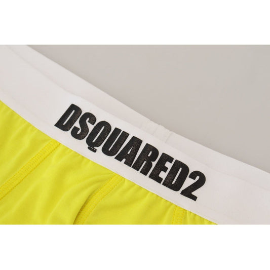 Dsquared² Chic Yellow Modal Stretch Men's Briefs yellow-white-logo-modal-stretch-men-brief-underwear IMG_6178-scaled-592811cf-7d6.jpg