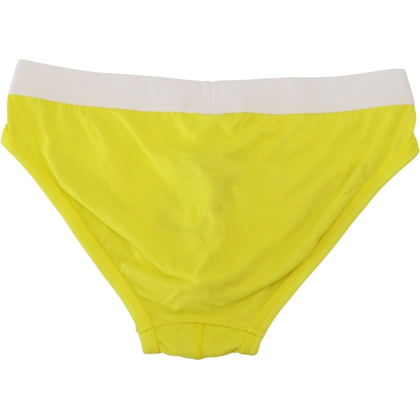 Dsquared² Chic Yellow Modal Stretch Men's Briefs yellow-white-logo-modal-stretch-men-brief-underwear IMG_6180-scaled-ea9f4c32-088.jpg