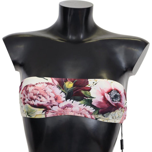 Dolce & GabbanaMulticolor Floral Bikini Top - Elegant Summer WearMcRichard Designer Brands£169.00