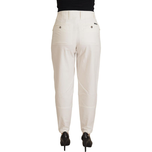 Dolce & Gabbana Elegant White High-Waist Tapered Trousers white-high-waist-tapered-women-cotton-pants IMG_6255-1-scaled-e103fb42-b72_7c3d2abe-3ca7-47bd-b84e-30d10a0249fb.jpg
