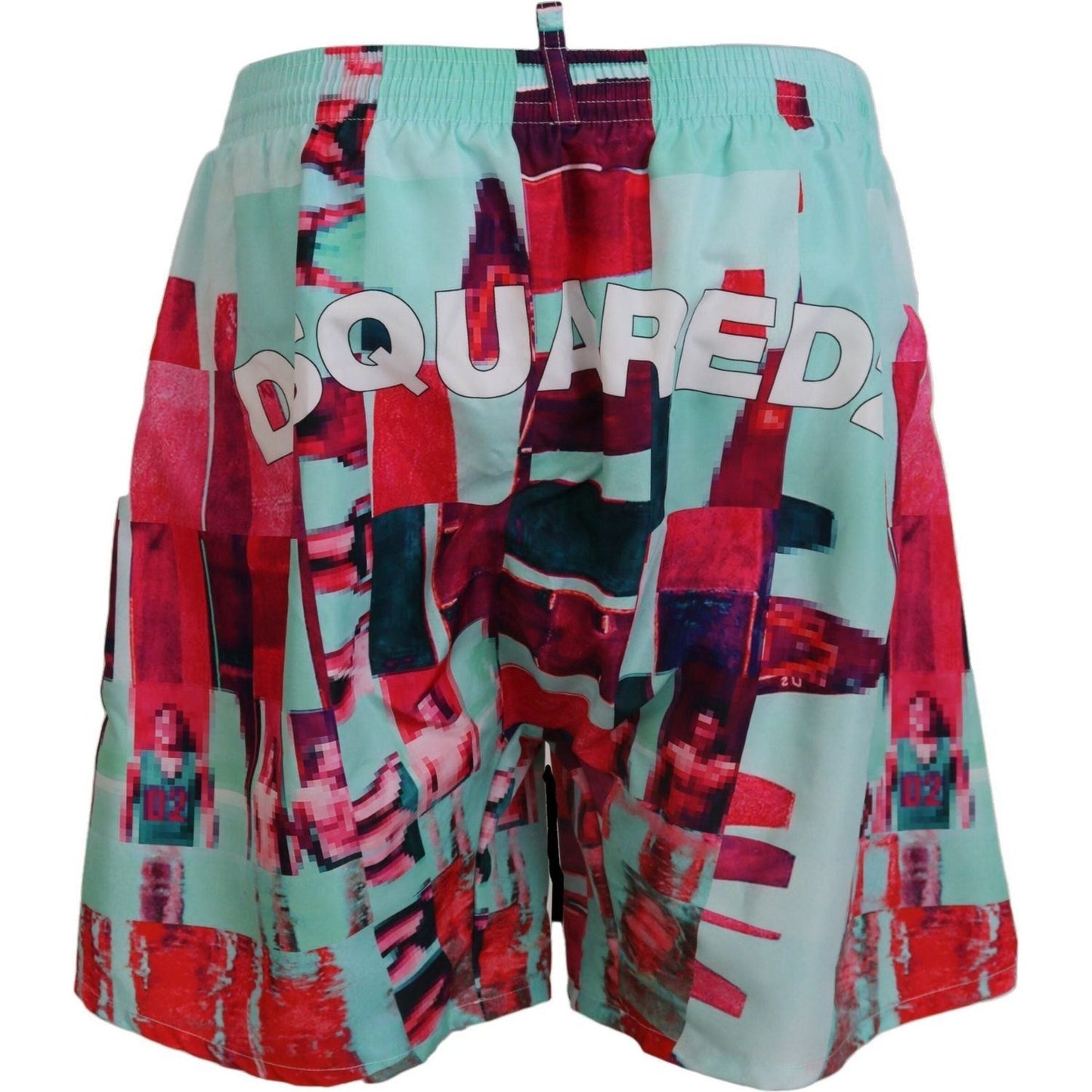 Dsquared² Multicolor Printed Swim Shorts Boxer multicolor-printed-beachwear-shorts-swimwear