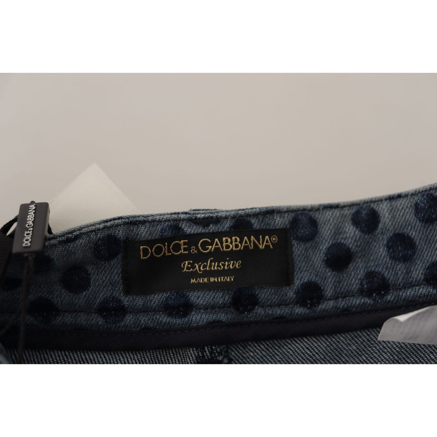Dolce & Gabbana Elegant Floral High Waist Skinny Jeans blue-floral-high-waist-skinny-denim-jeans