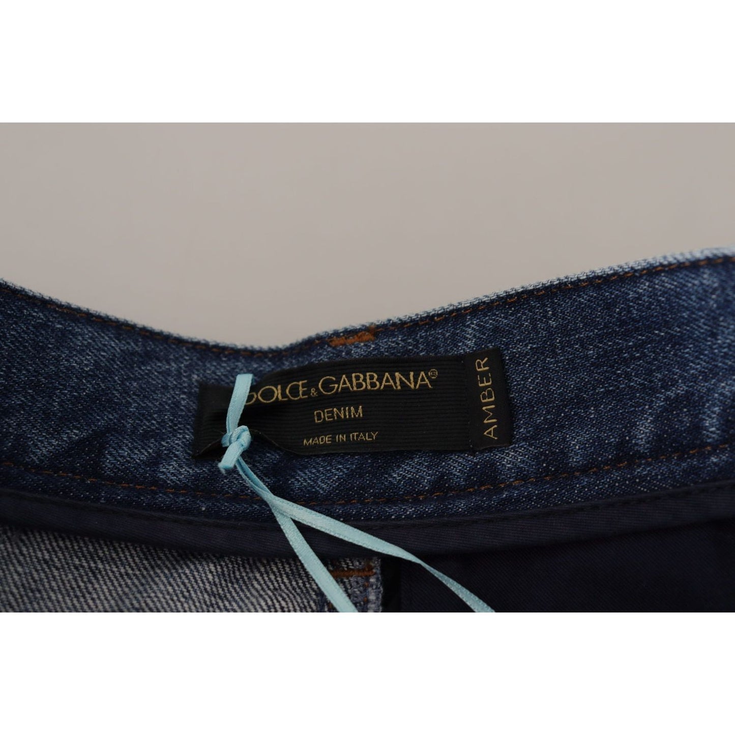 Dolce & Gabbana Patchwork Jacquard Denim Relaxed Jeans blue-jeans-jacquard-majolica-high-waist-pants