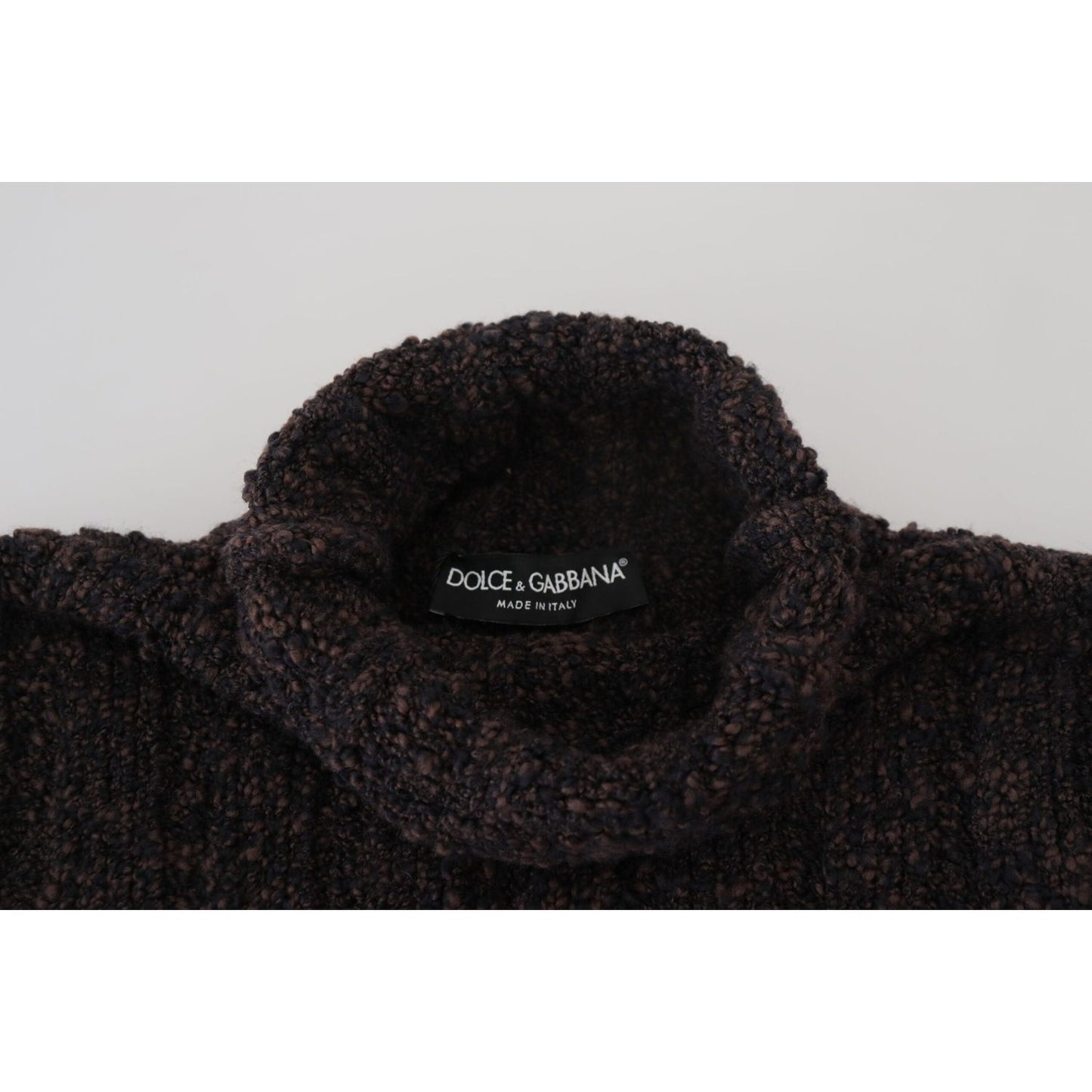 Dolce & Gabbana Elegant Turtleneck Wool-Blend Sweater brown-wool-knit-turtleneck-pullover-sweater